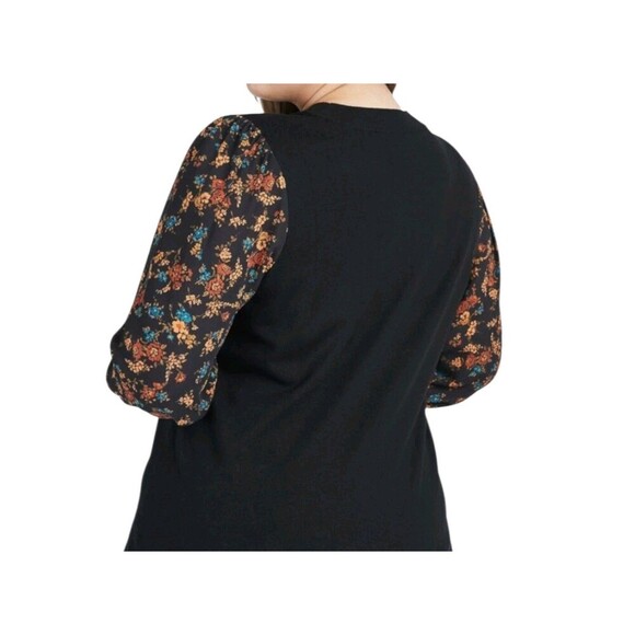 Daniel Rainn Kori Womens XL Knit Blouse with Colored Sleeves- Boho Festival Fall - Picture 2 of 8